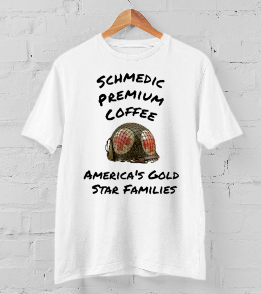 Schmedic Premium Coffee Military Medic Helmet America’s Gold Star Families T-Shirt