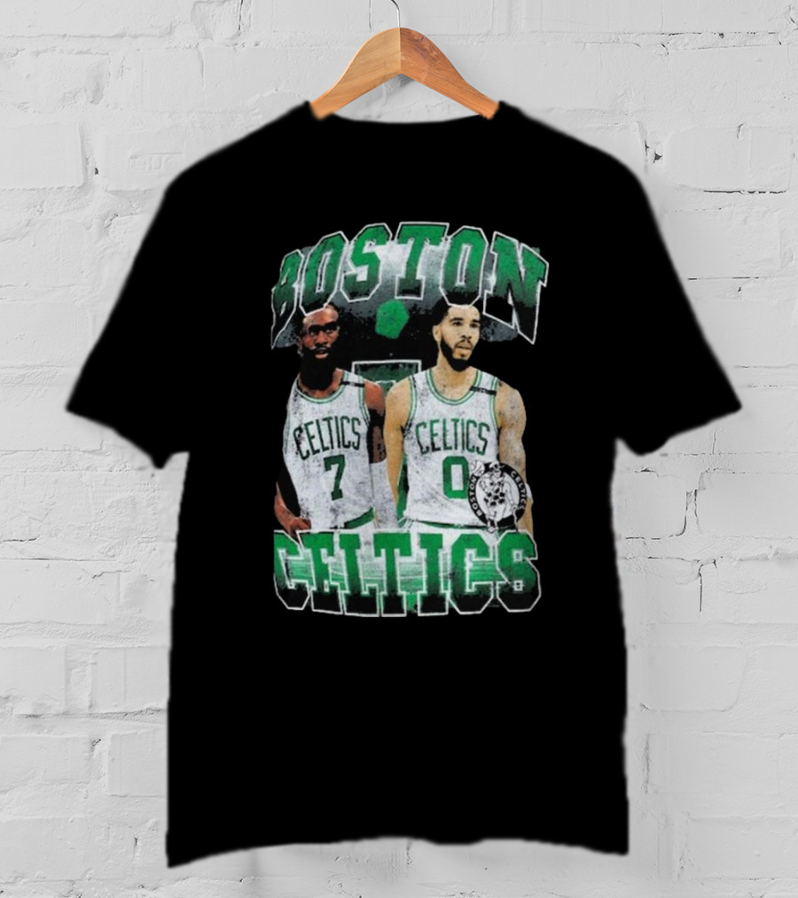Boston Celtics Jayson Tatum Jaylen Brown Player Duo Vintage Basketball T-Shirt