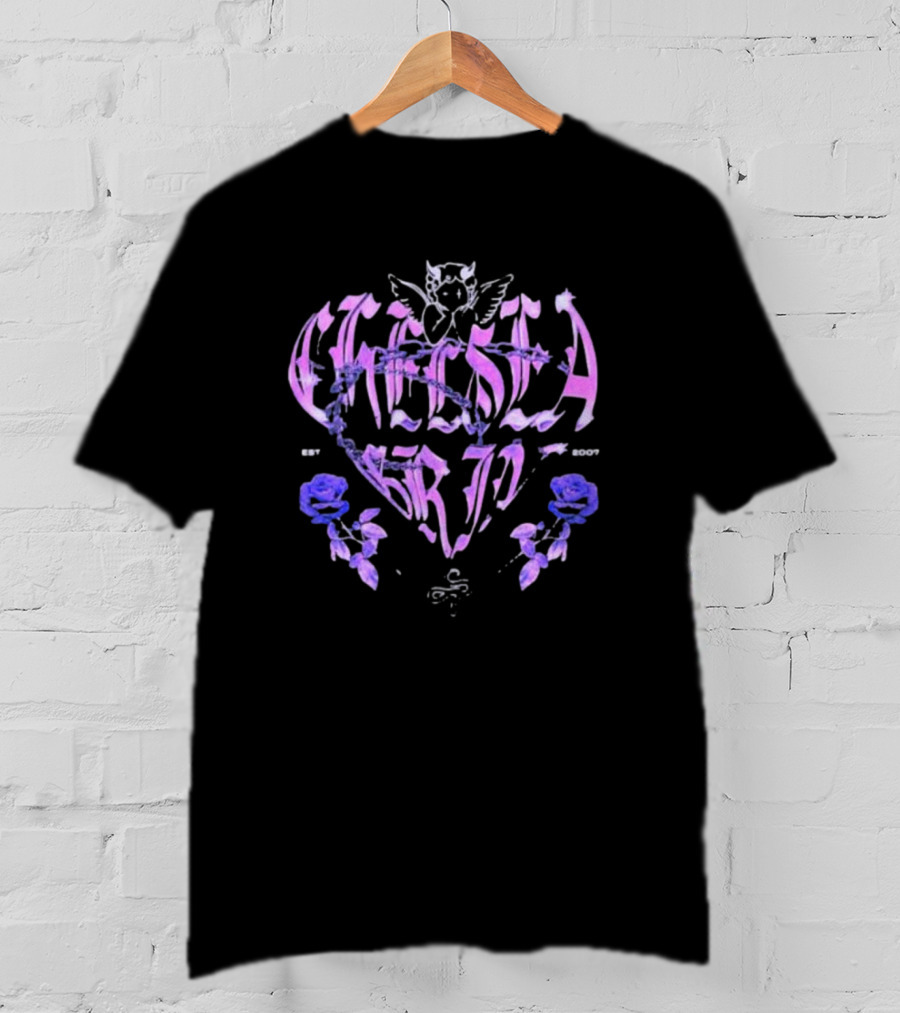 Chelsea Grin Purple Heart EST 2007 Roses Owl T-Shirt