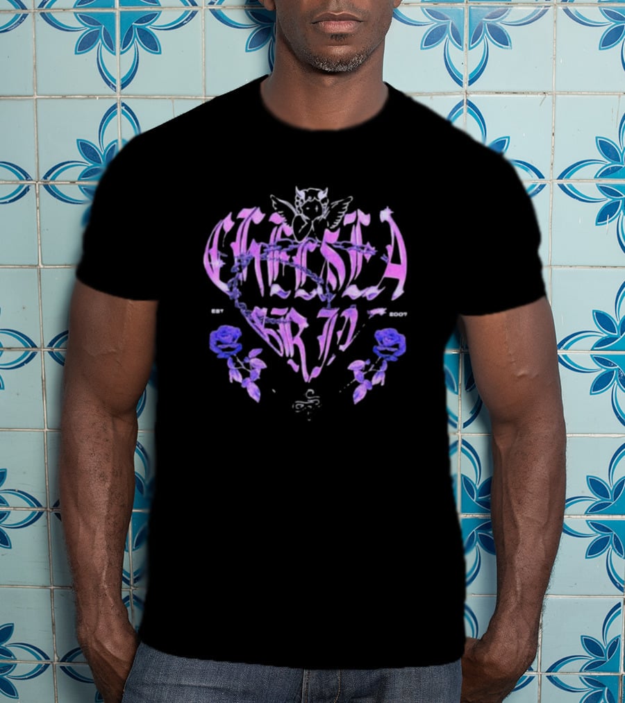 Chelsea Grin Purple Heart EST 2007 Roses Owl T-Shirt