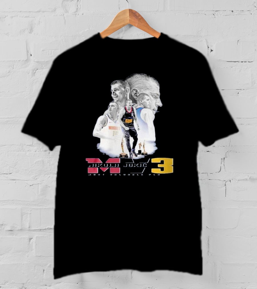 Nikola Jokic MVP 3 Basketball Star Denver Nuggets Most Valuable Player T-Shirt