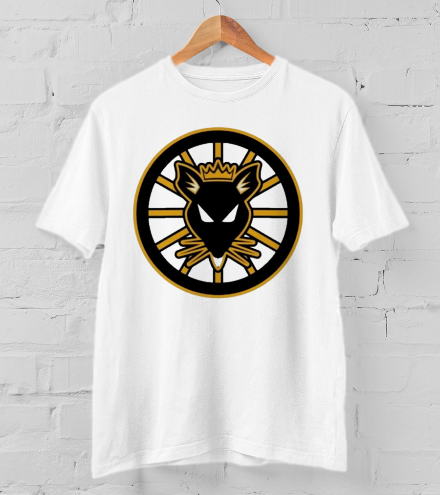 Rat Kings Emblem Circular Rat Head With Crown T-Shirt
