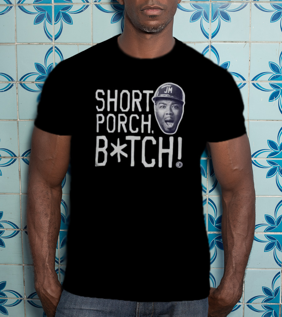 Short Porch B*tch JM Face Cap Expression T-Shirt