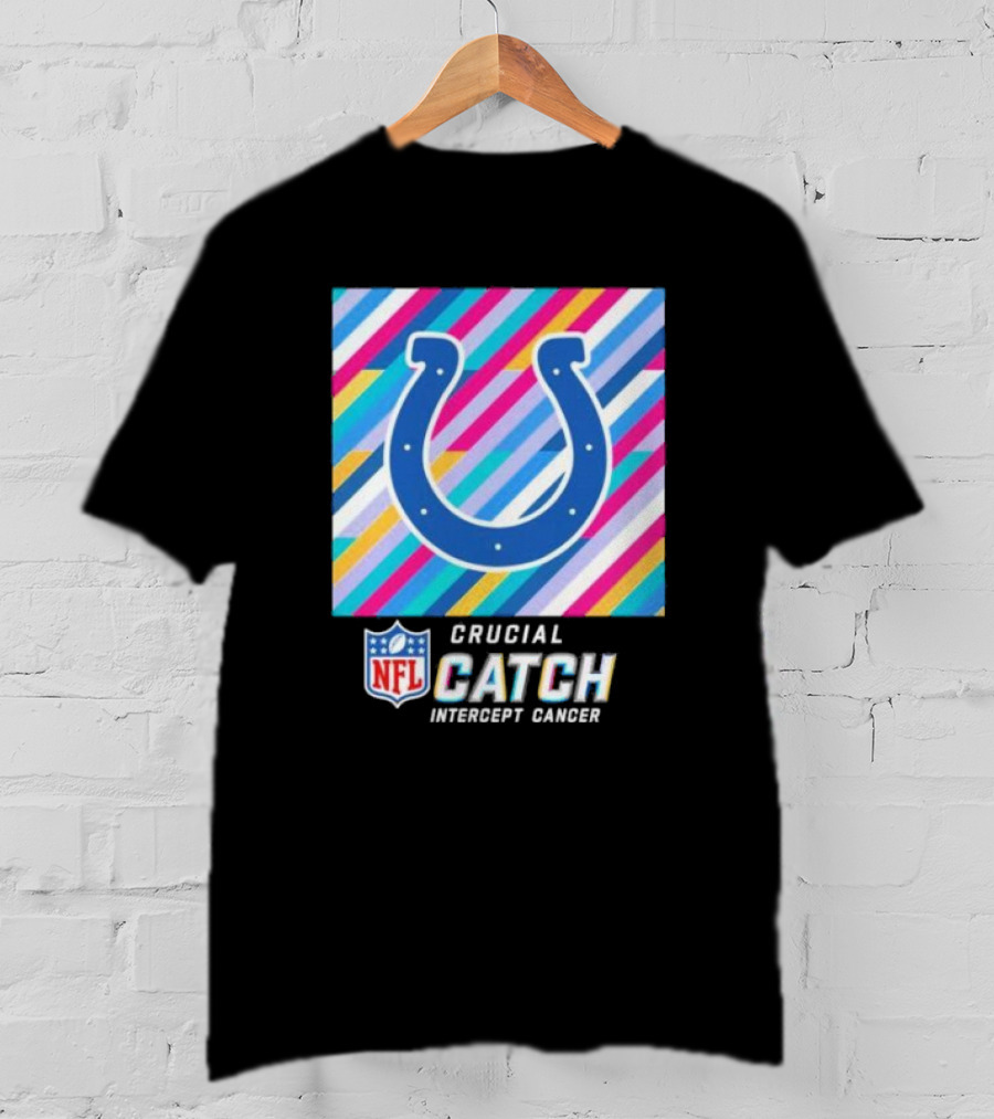 Indianapolis Colts NFL Crucial Catch Intercept Cancer T-Shirt