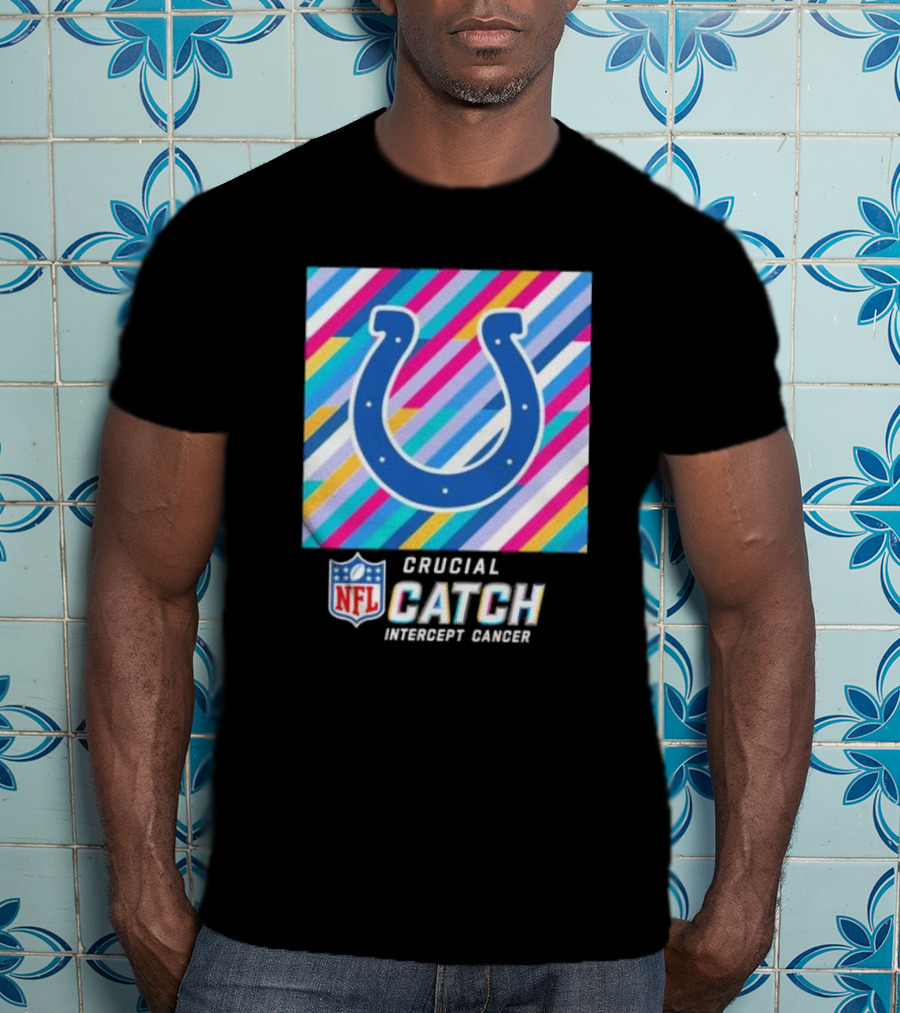 Indianapolis Colts NFL Crucial Catch Intercept Cancer T-Shirt