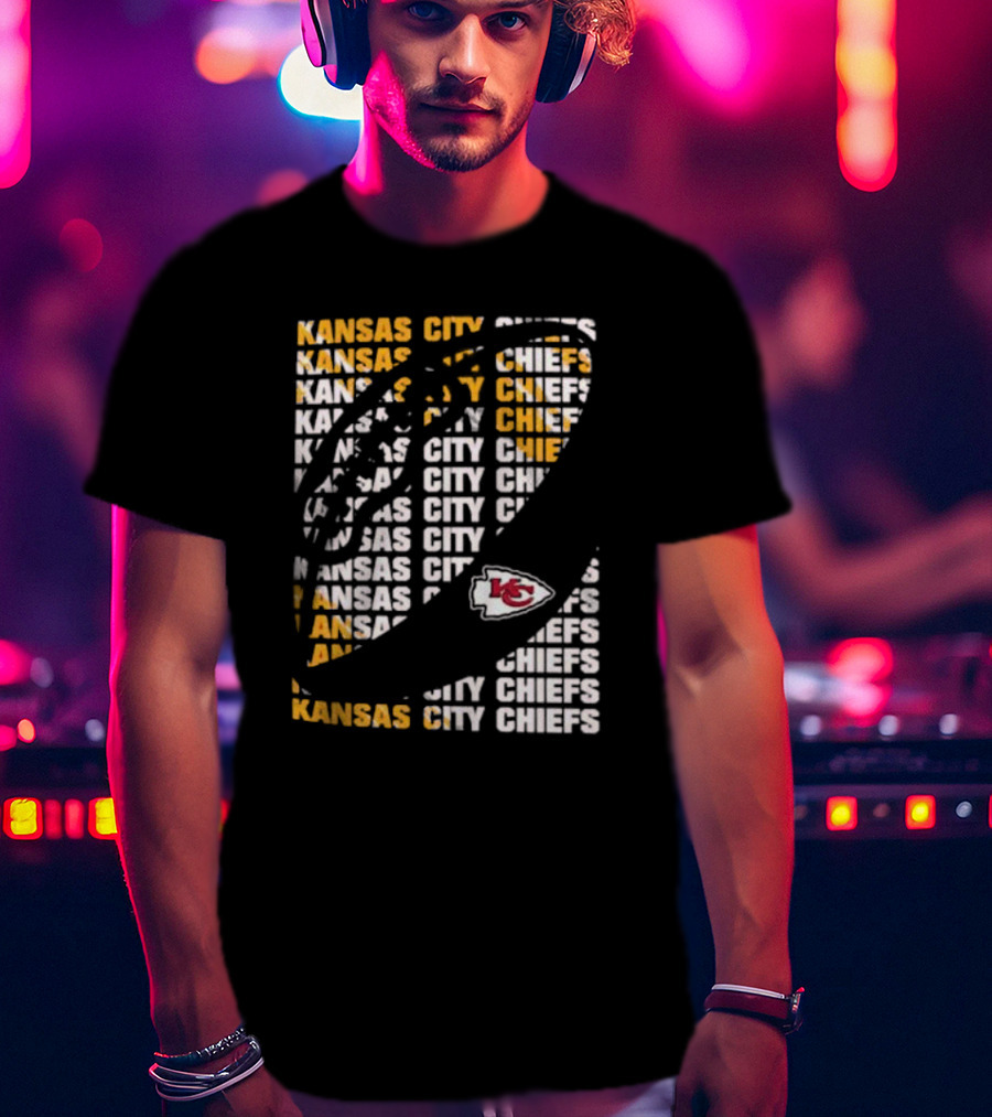 Kansas City Chiefs Youth Box Football KC Logo T-Shirt