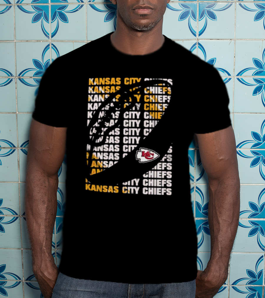 Kansas City Chiefs Youth Box Football KC Logo T-Shirt