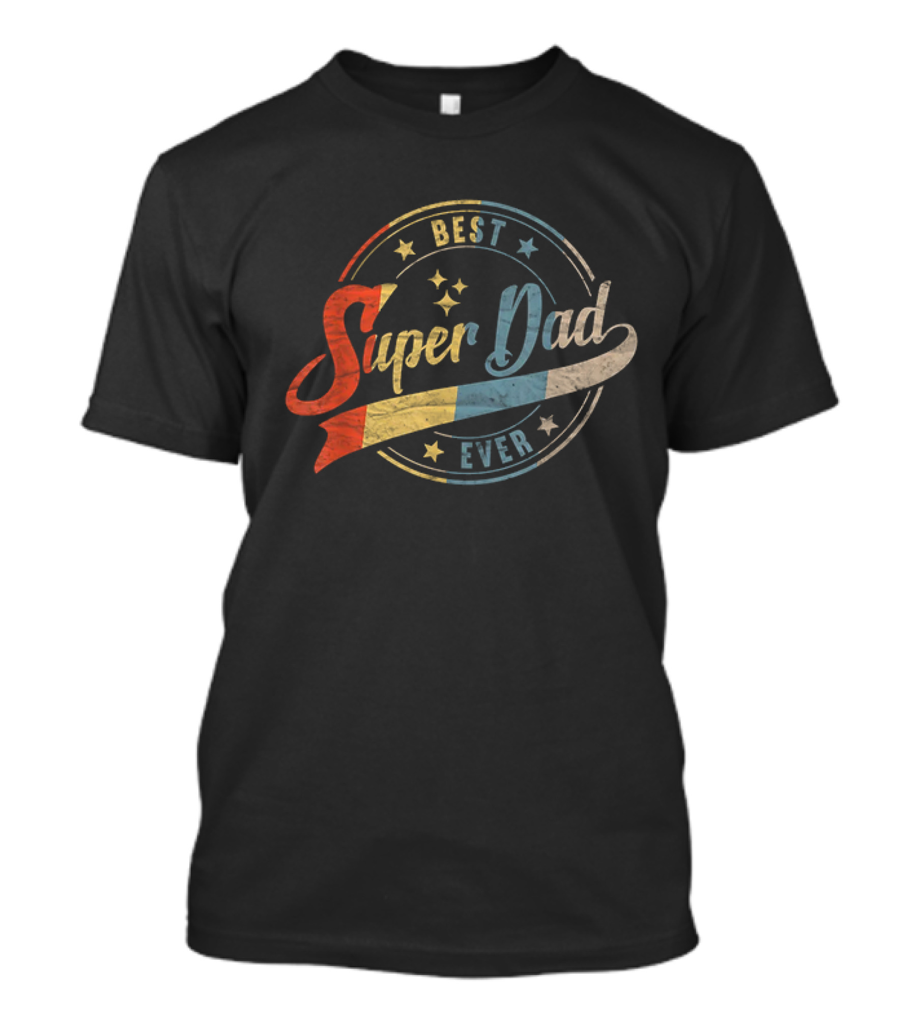 Best Dad Super Dad Ever Retro Father's Day T-Shirt