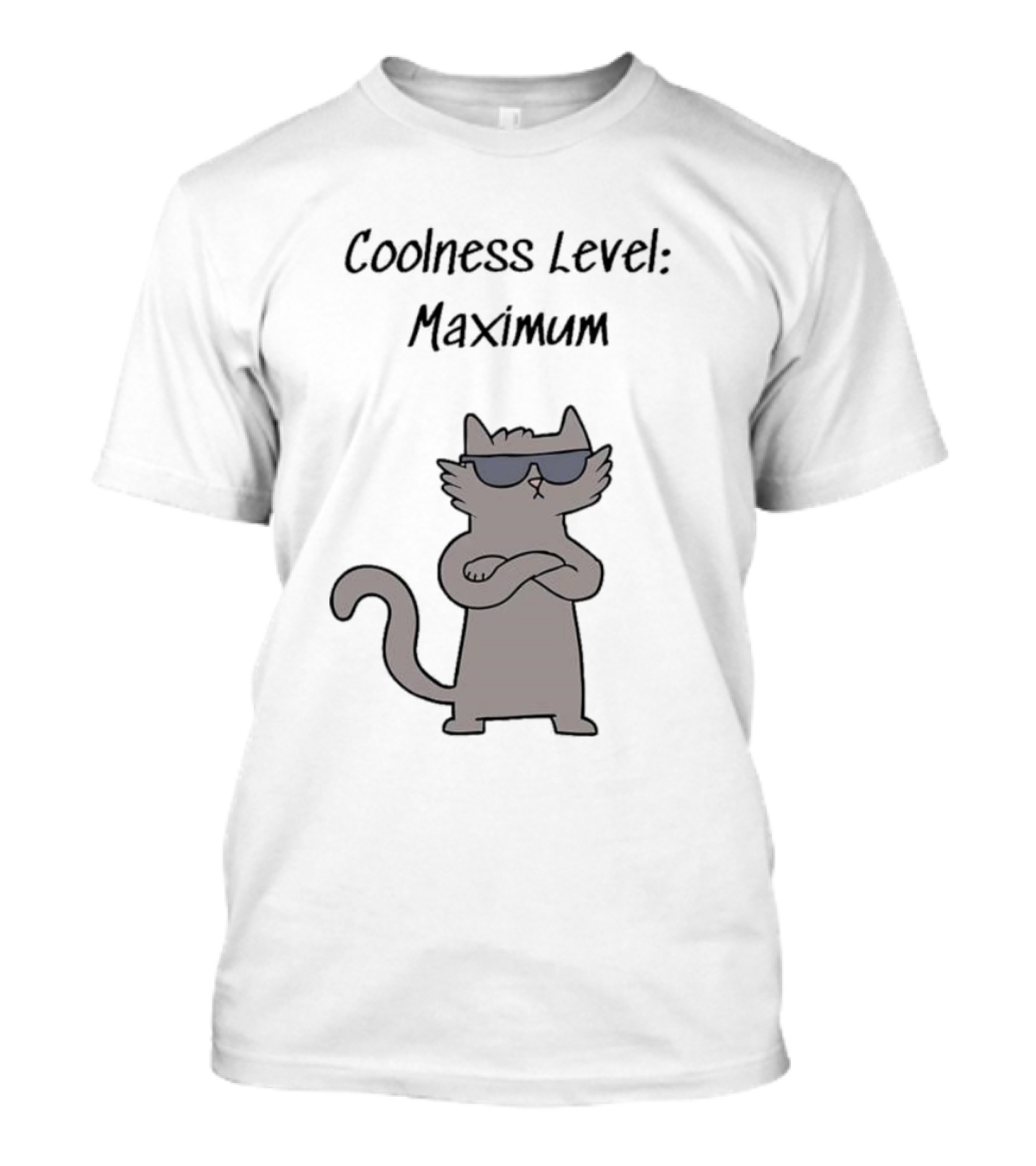 Coolness Level Maximum Swagger Cat With Sunglasses T-Shirt