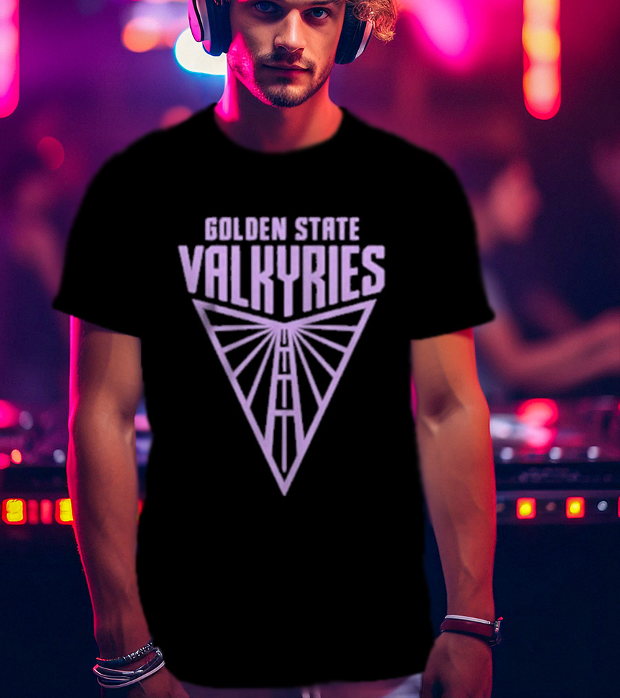 Golden State Valkyries Symbolic Emblem With Geometric T-Shirt