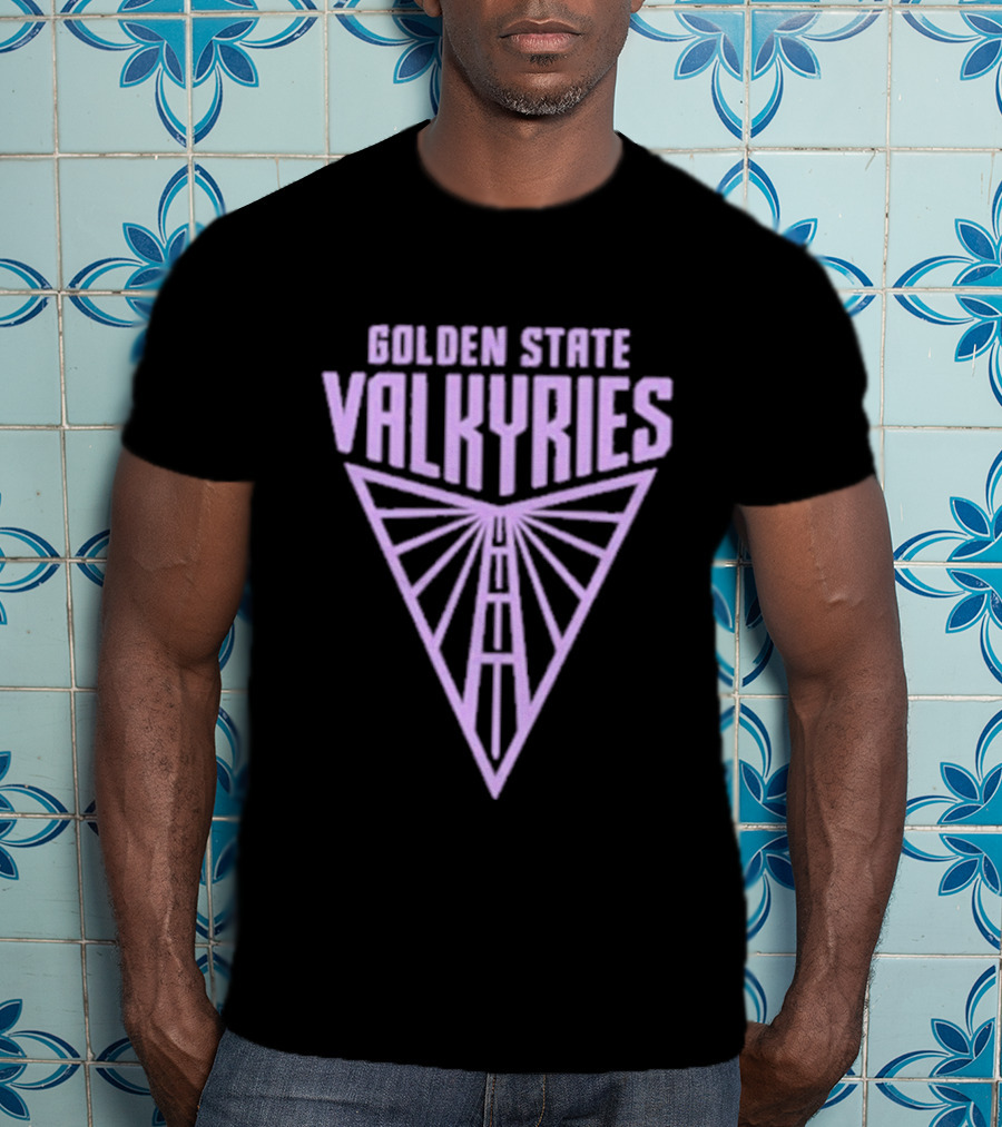 Golden State Valkyries Symbolic Emblem With Geometric T-Shirt
