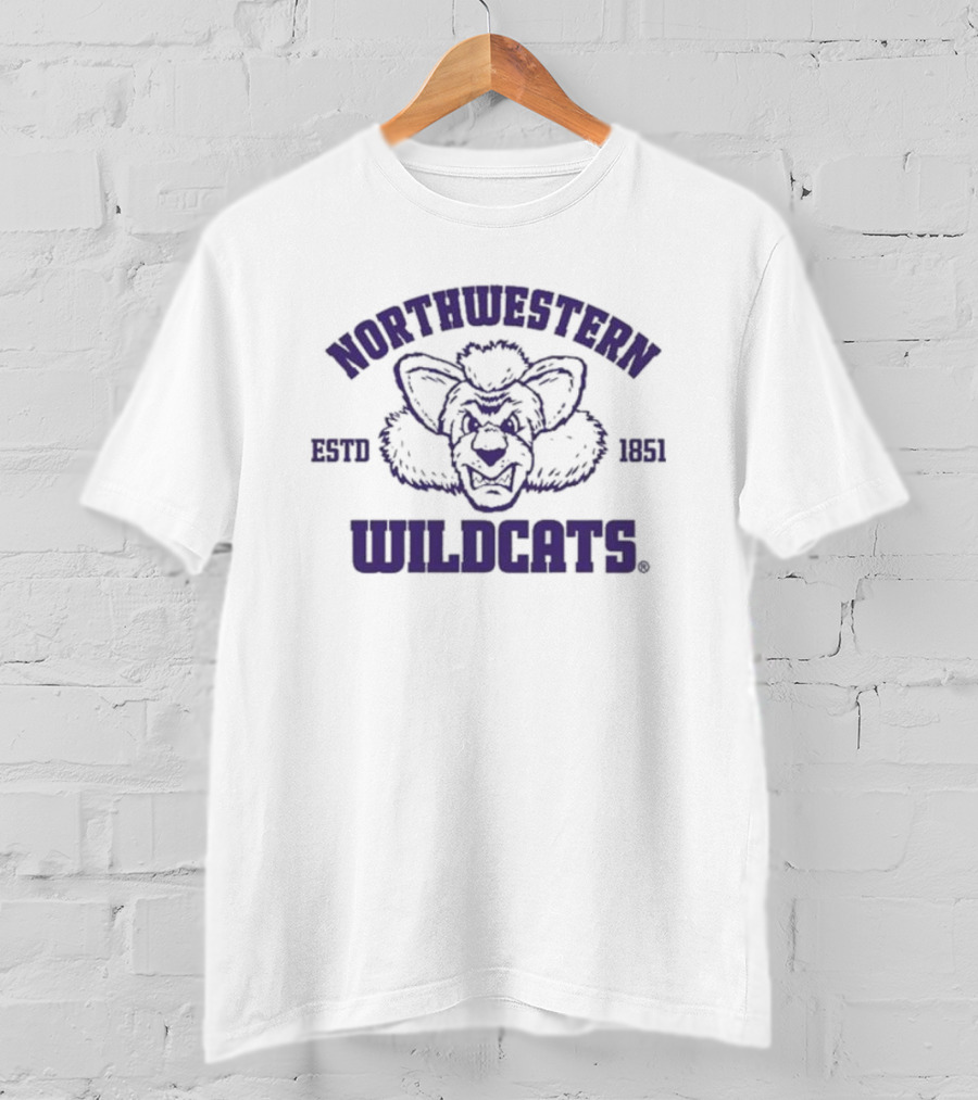 Northwestern Wildcats ESTD 1851 Sport Grey Women’s Lacrosse Willie T-Shirt