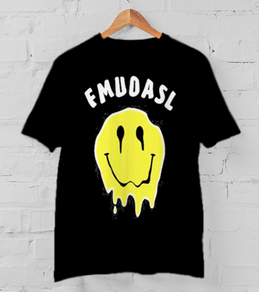 FMUOASL Dripping Smiley Face T-Shirt