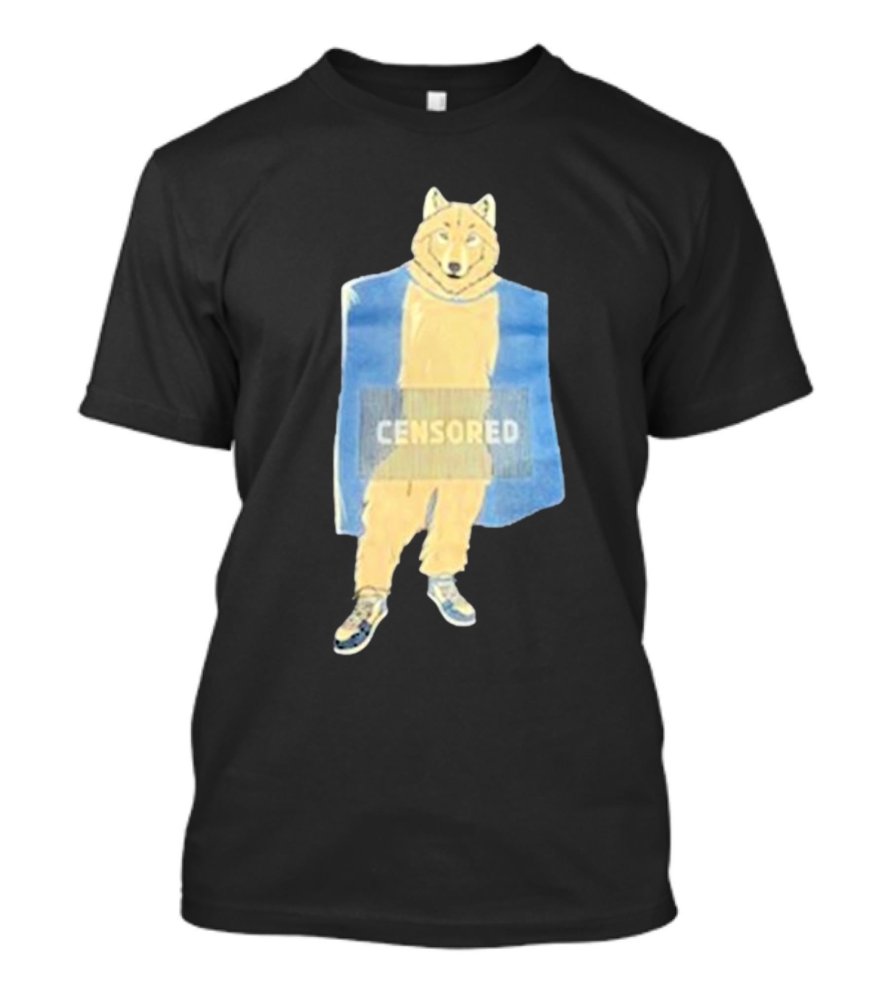 Lisan Jal Gaib Censored Wolf Retro Sneakers T-Shirt