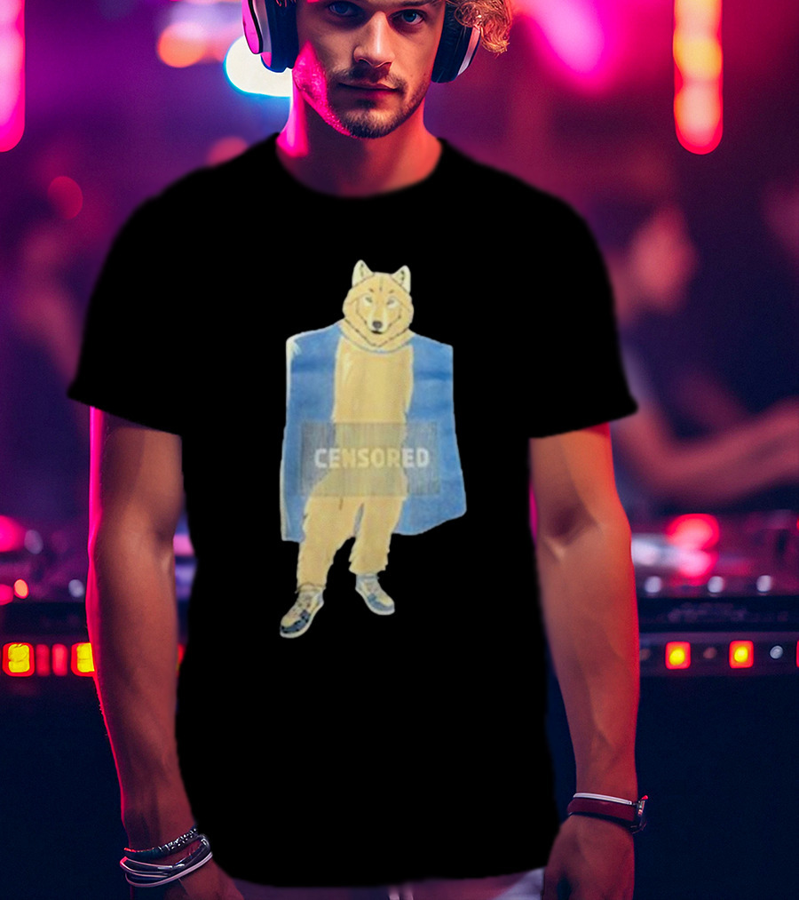 Lisan Jal Gaib Censored Wolf Retro Sneakers T-Shirt