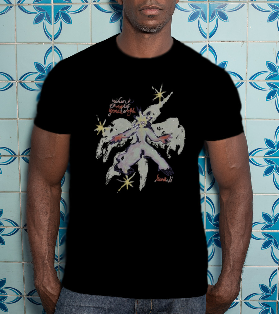 Luna Li Grow Wings Enchanted Mystical Figure With Stars T-Shirt