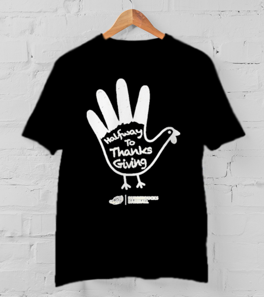 Rubberducks Halfway To Thanksgiving Hand Turkey T-Shirt