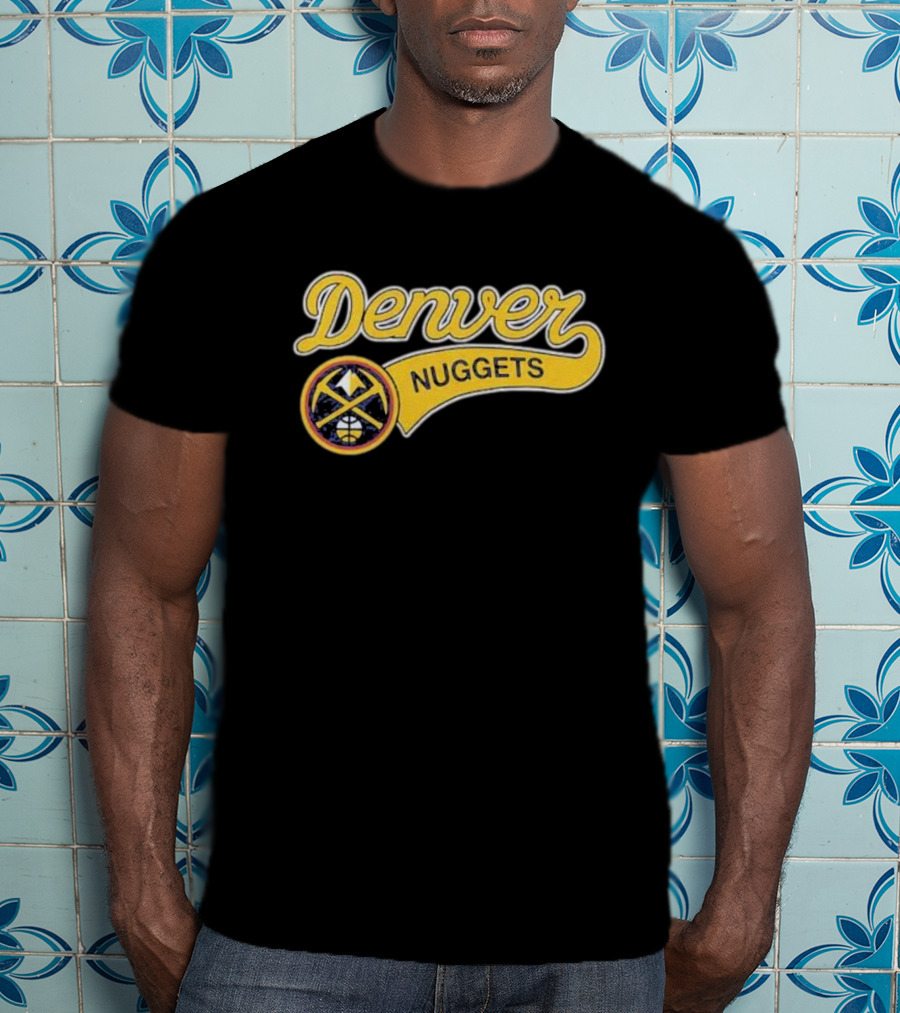 Denver Nuggets Script With Round Emblem T-Shirt