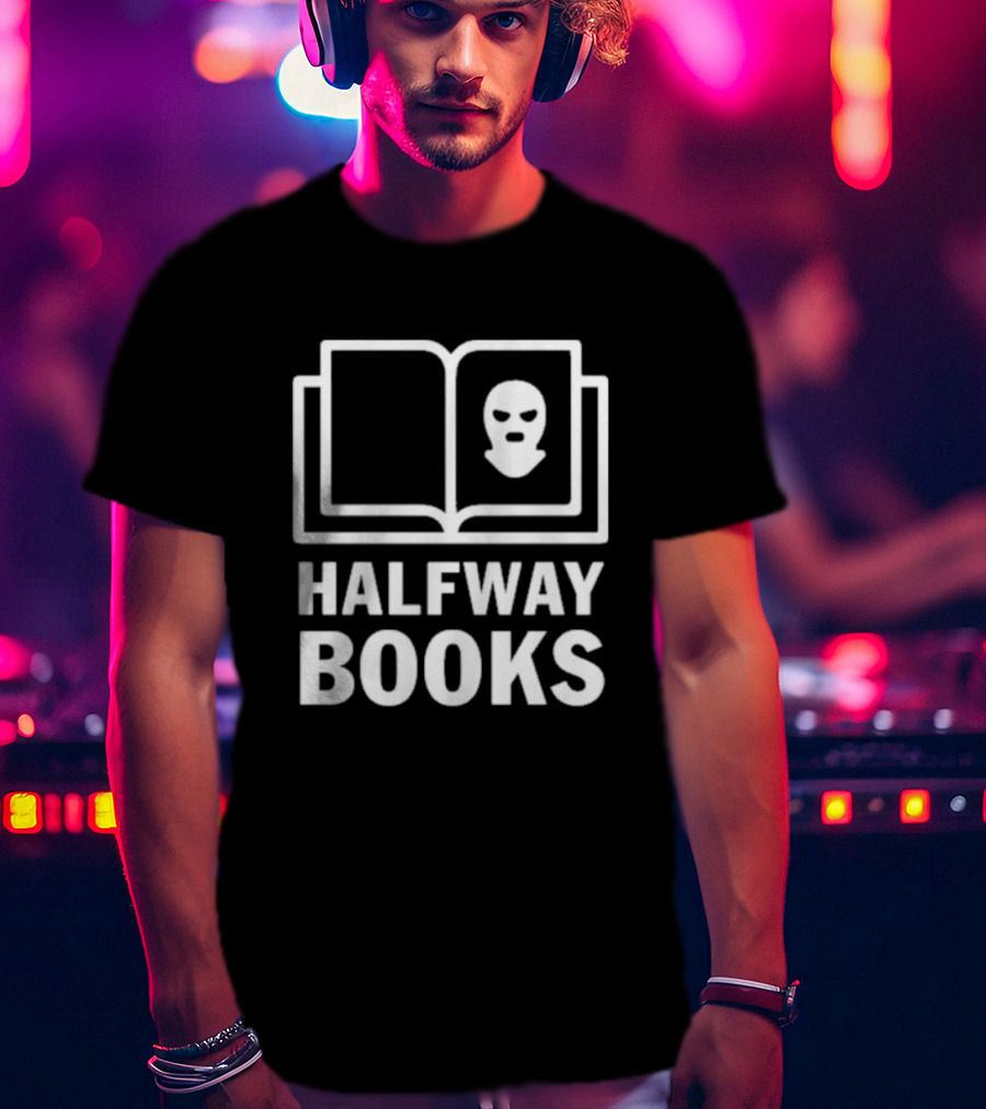 Shea Serrano Halfway Books Open Book Mask T-Shirt