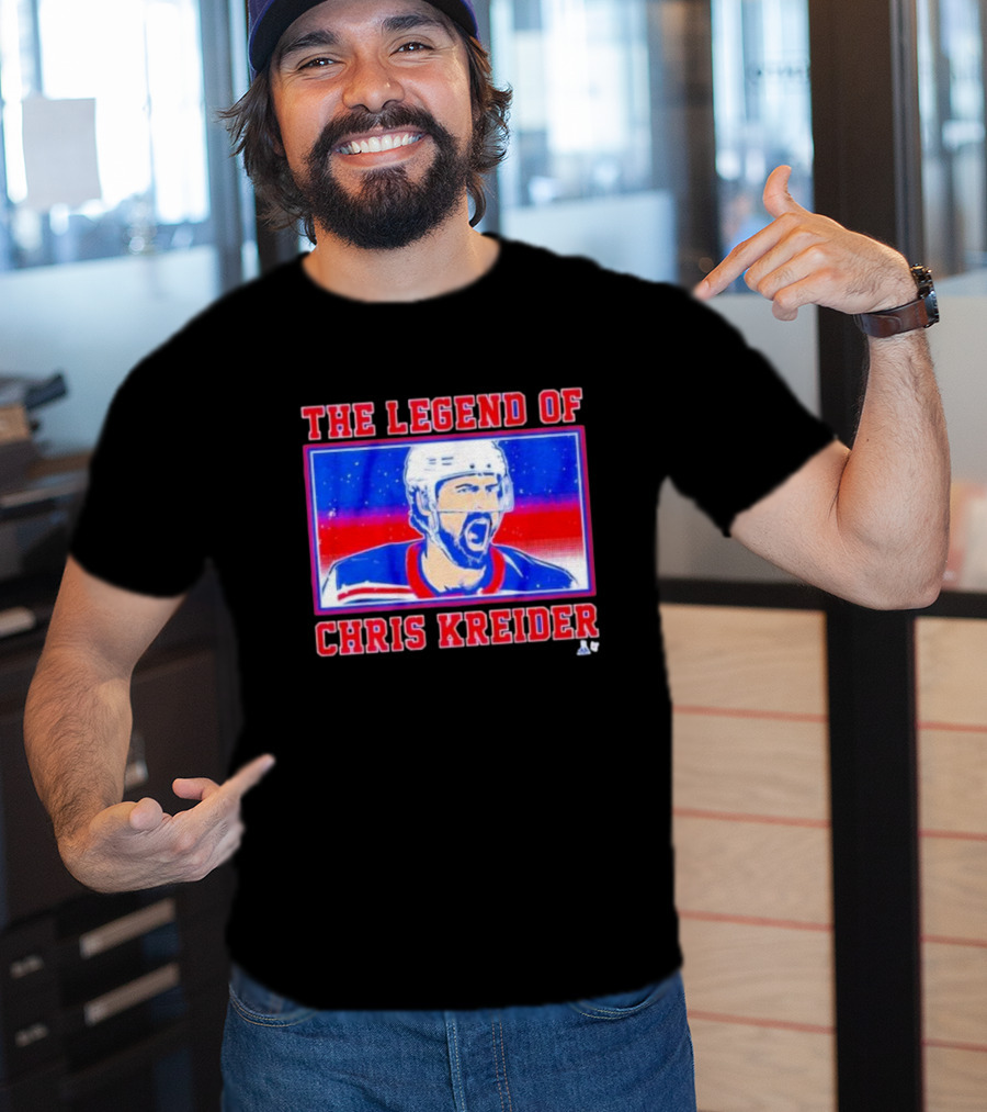 The Legend Of Chris Kreider Hockey Icon Burst T-Shirt