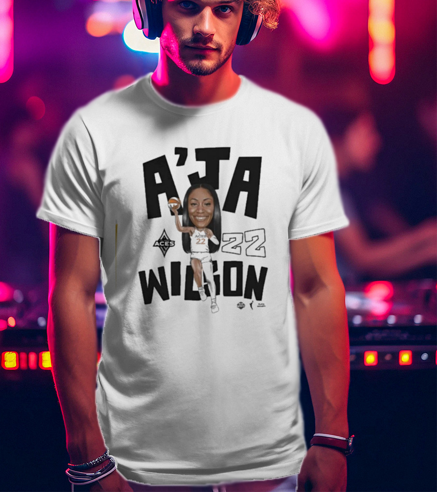 A'ja Wilson 22 Aces Playa Society T-Shirt
