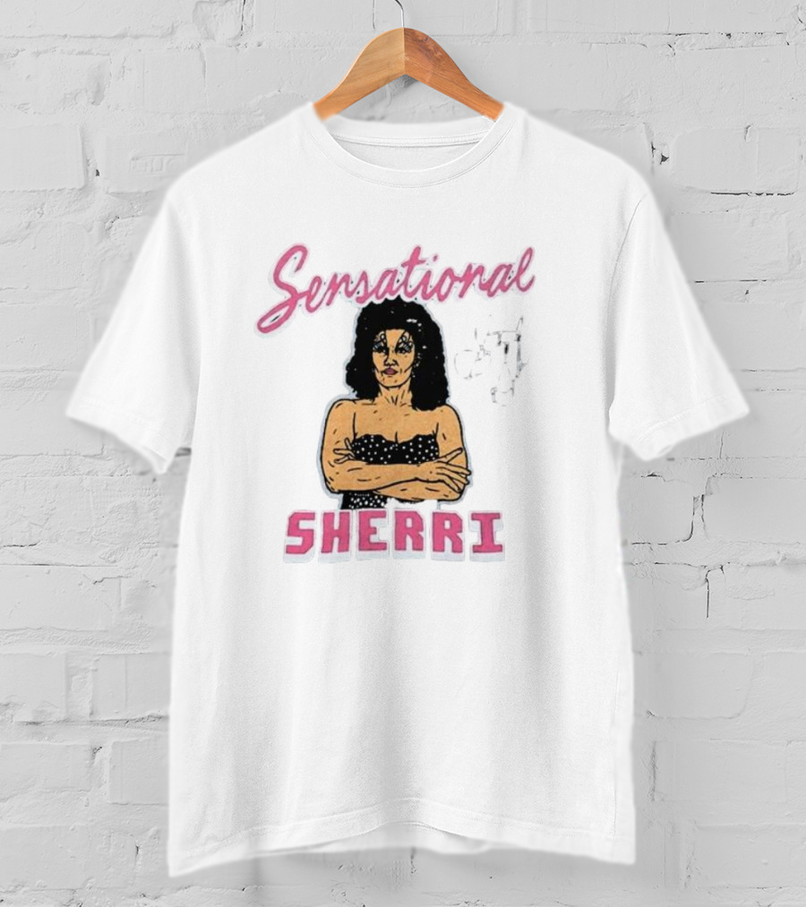 Sensational Sherri Retro Illustration Wrestling T-Shirt