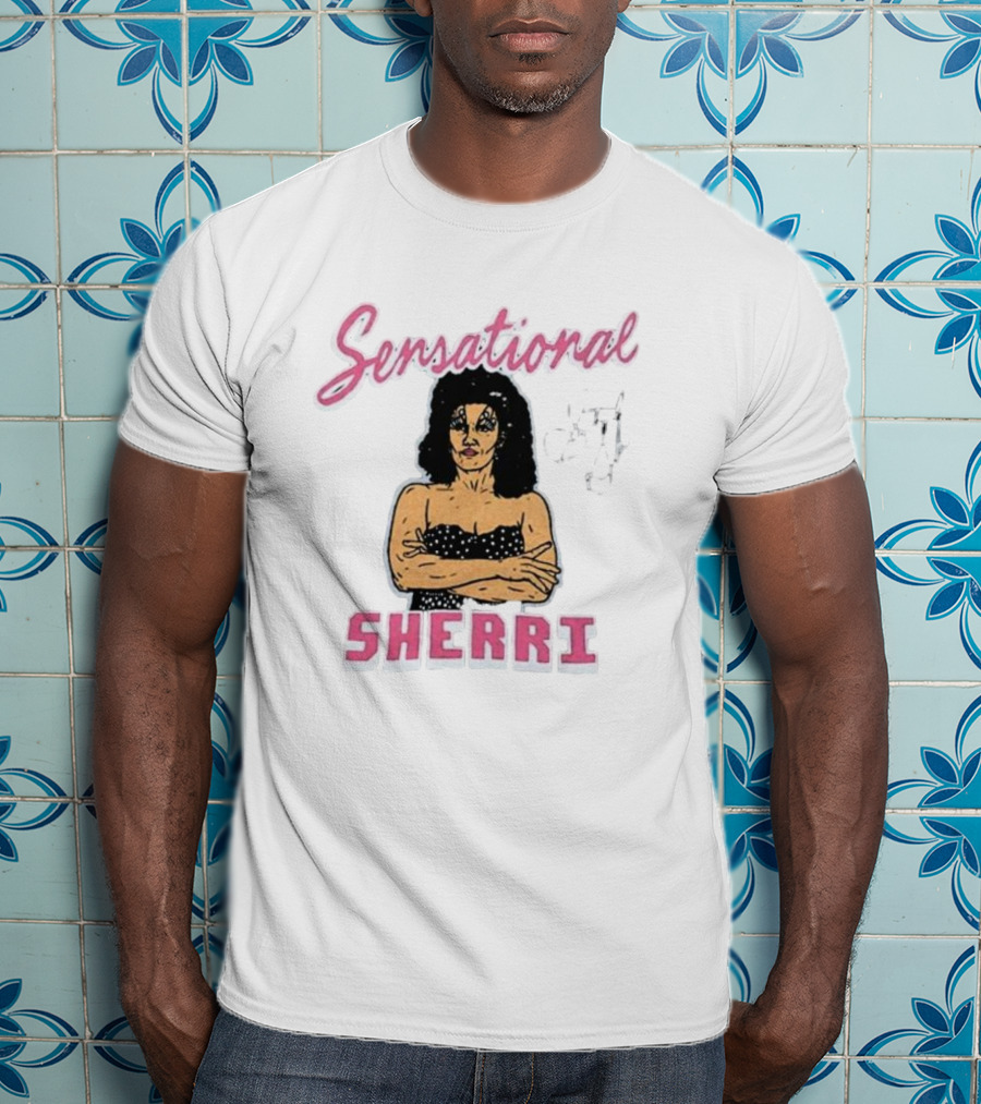 Sensational Sherri Retro Illustration Wrestling T-Shirt