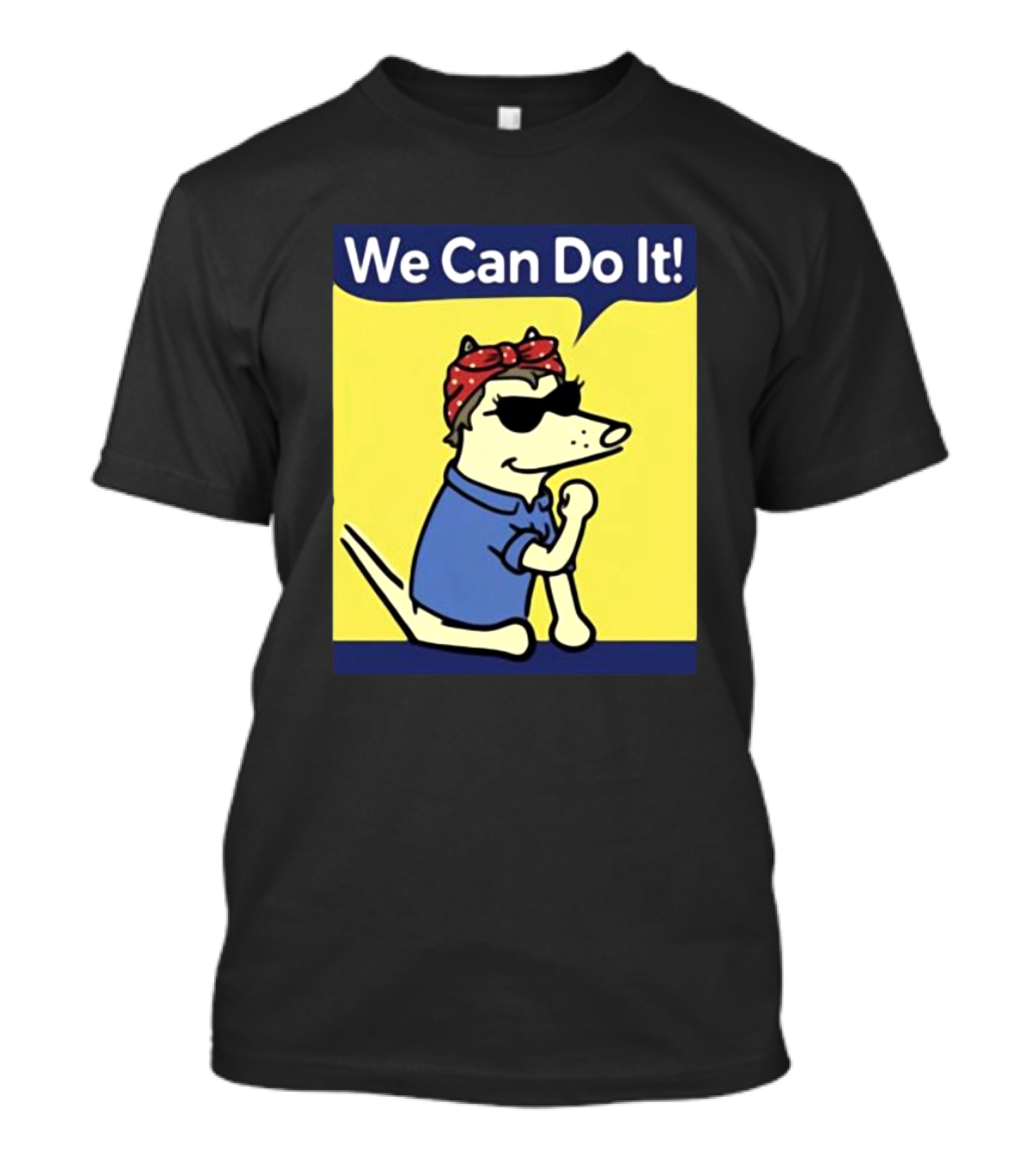 We Can Do It Teddy The Dog Rosie The Riveter T-Shirt