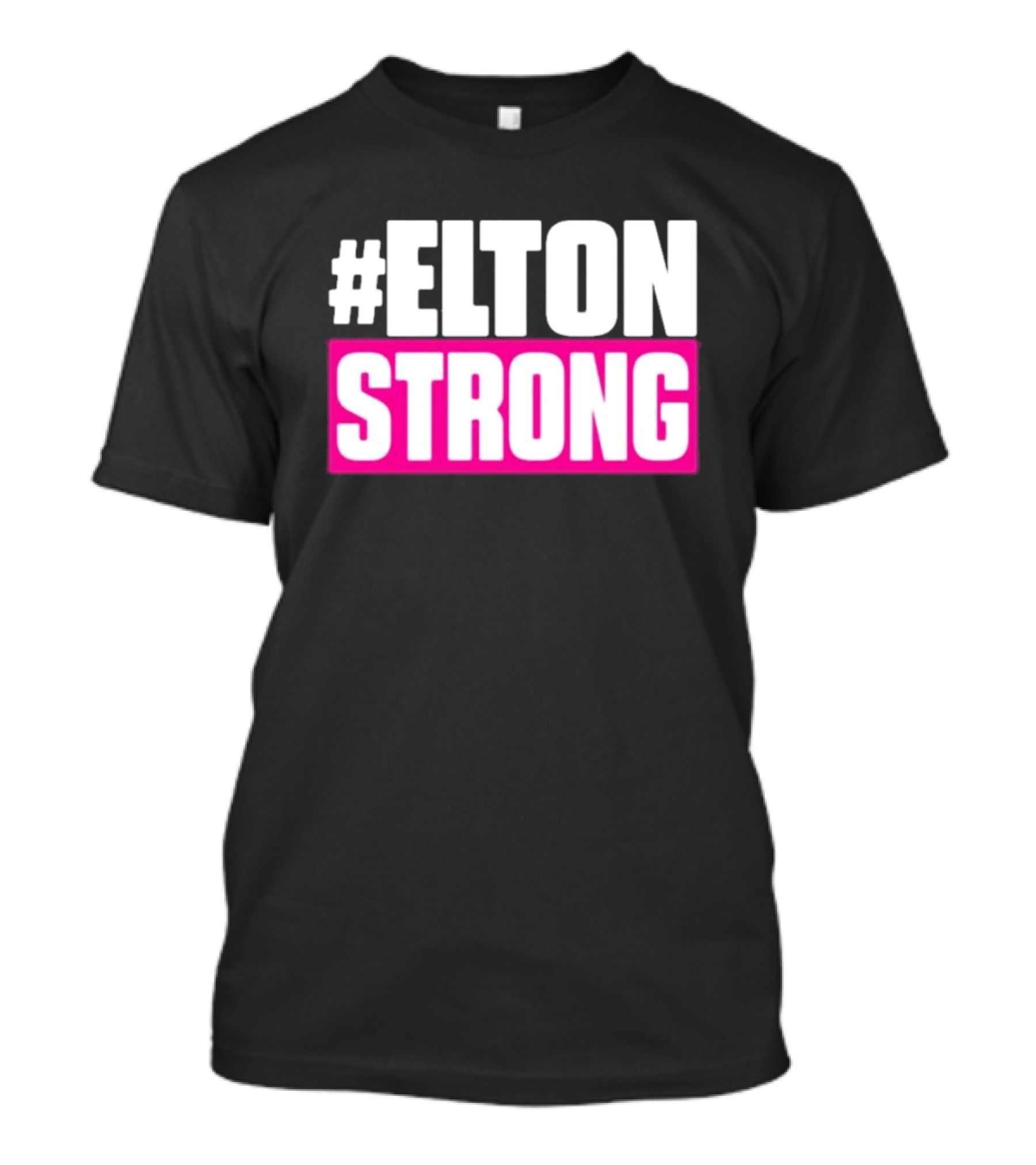 EltonStrong Pink And White Bold Text Design For Bayley Fans T-Shirt
