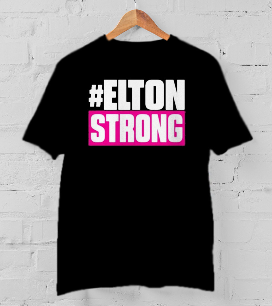 EltonStrong Pink And White Bold Text Design For Bayley Fans T-Shirt