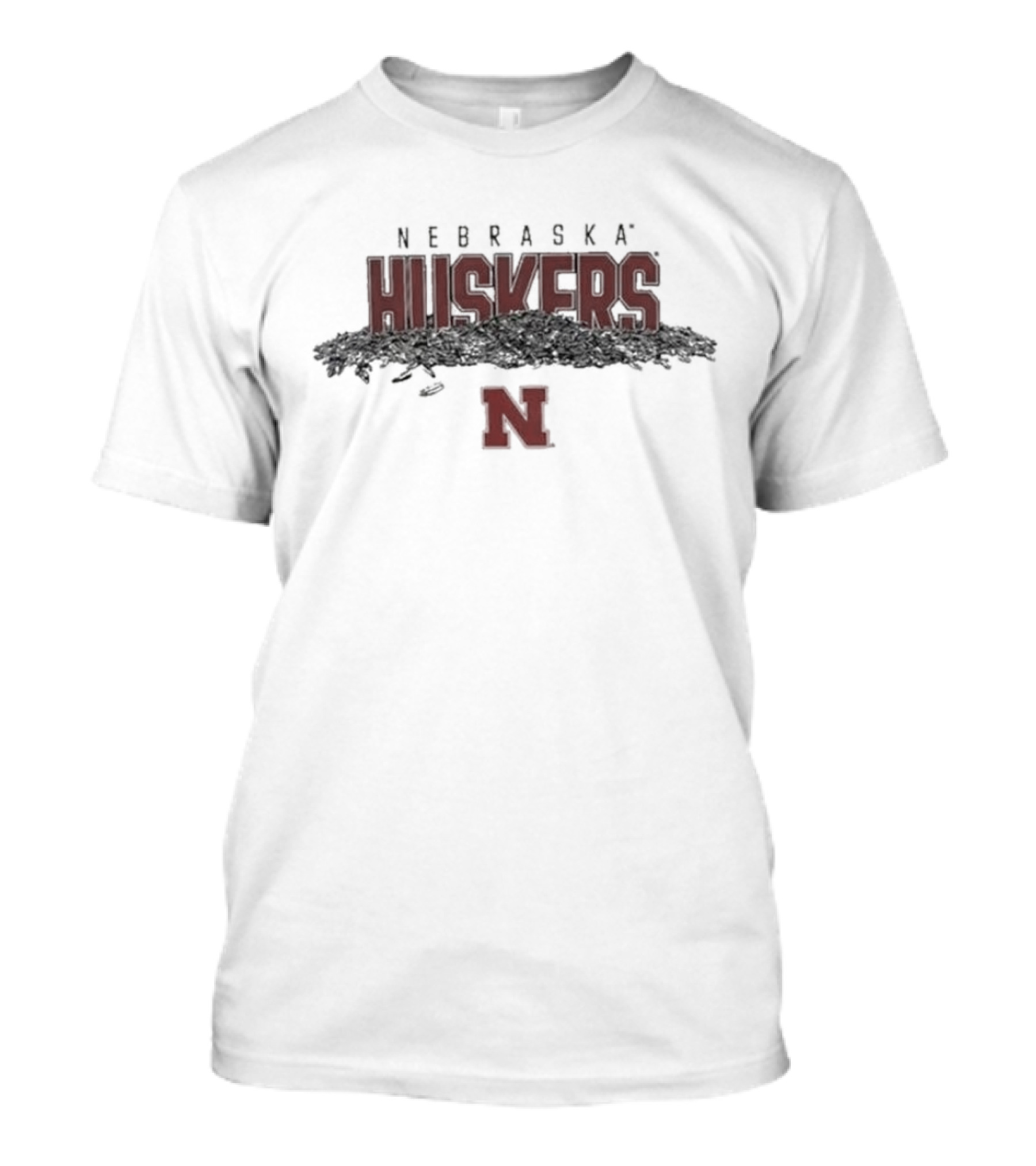 Nebraska Huskers Baseball Sunflower Seeds Logo N T-Shirt