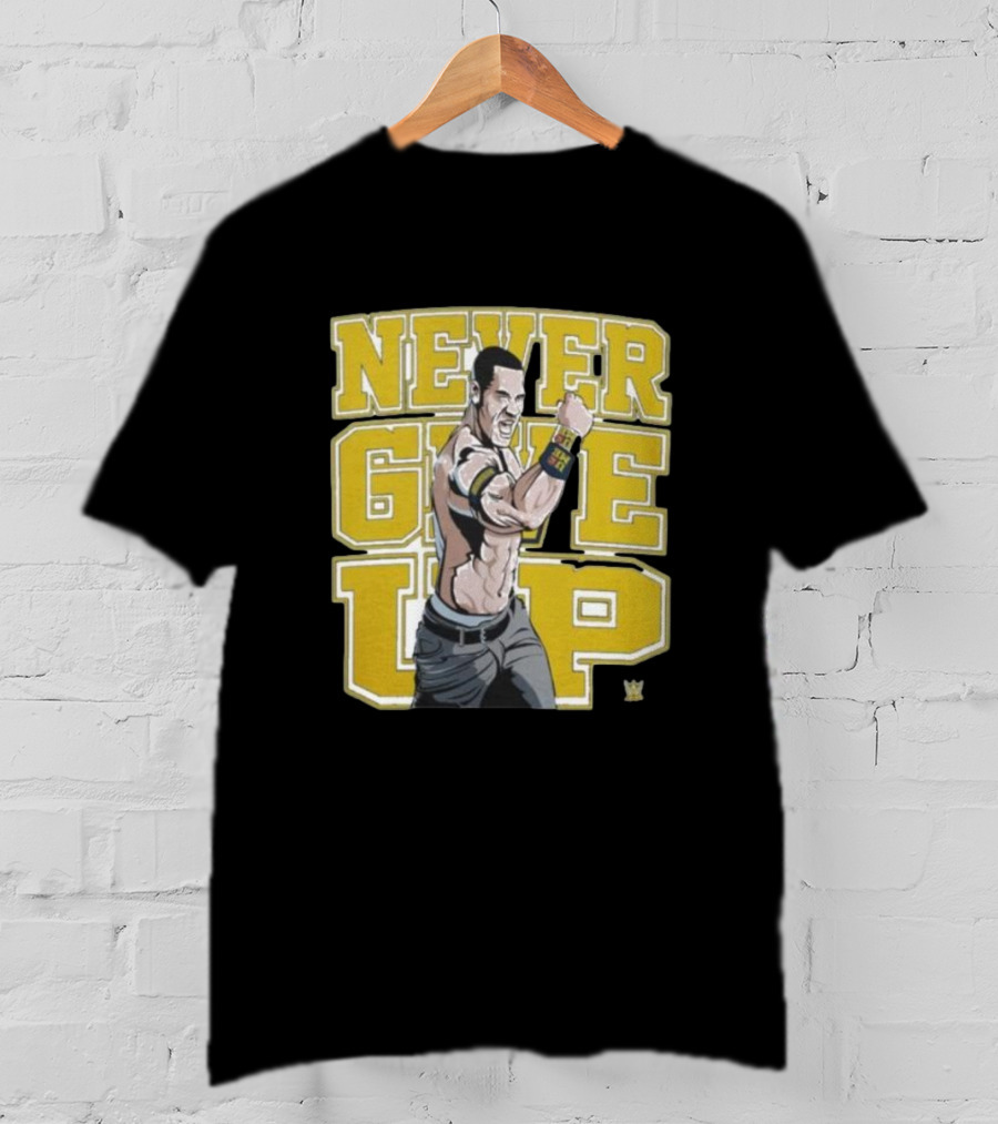 NEVER GIVE UP John Cena WWE T-Shirt