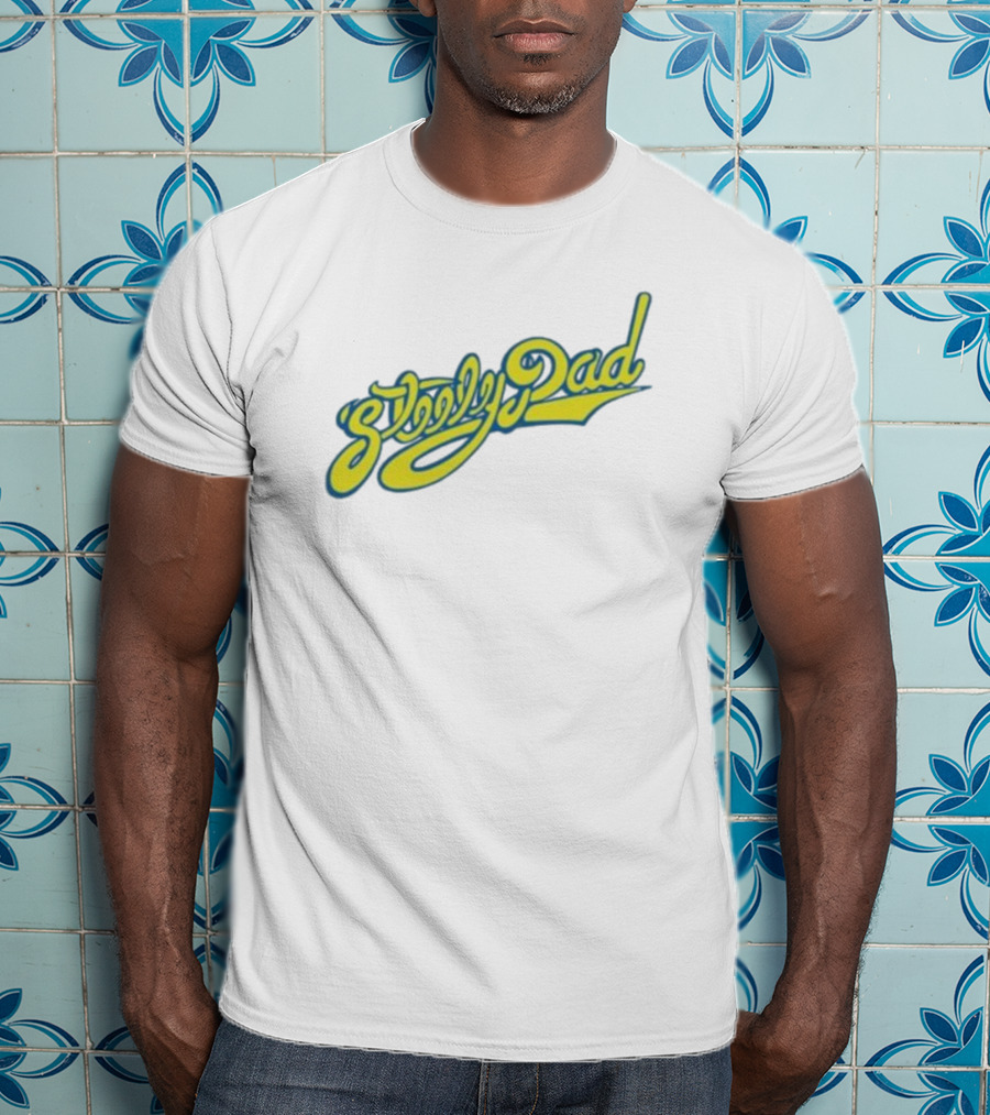 Sleepy Dad Retro Yellow Script T-Shirt