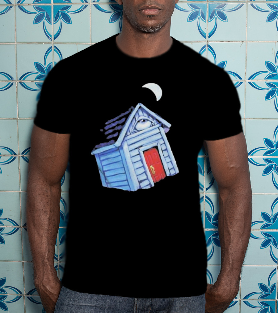 Turmoil Tinfoil Moon Eye House With Red Door T-Shirt