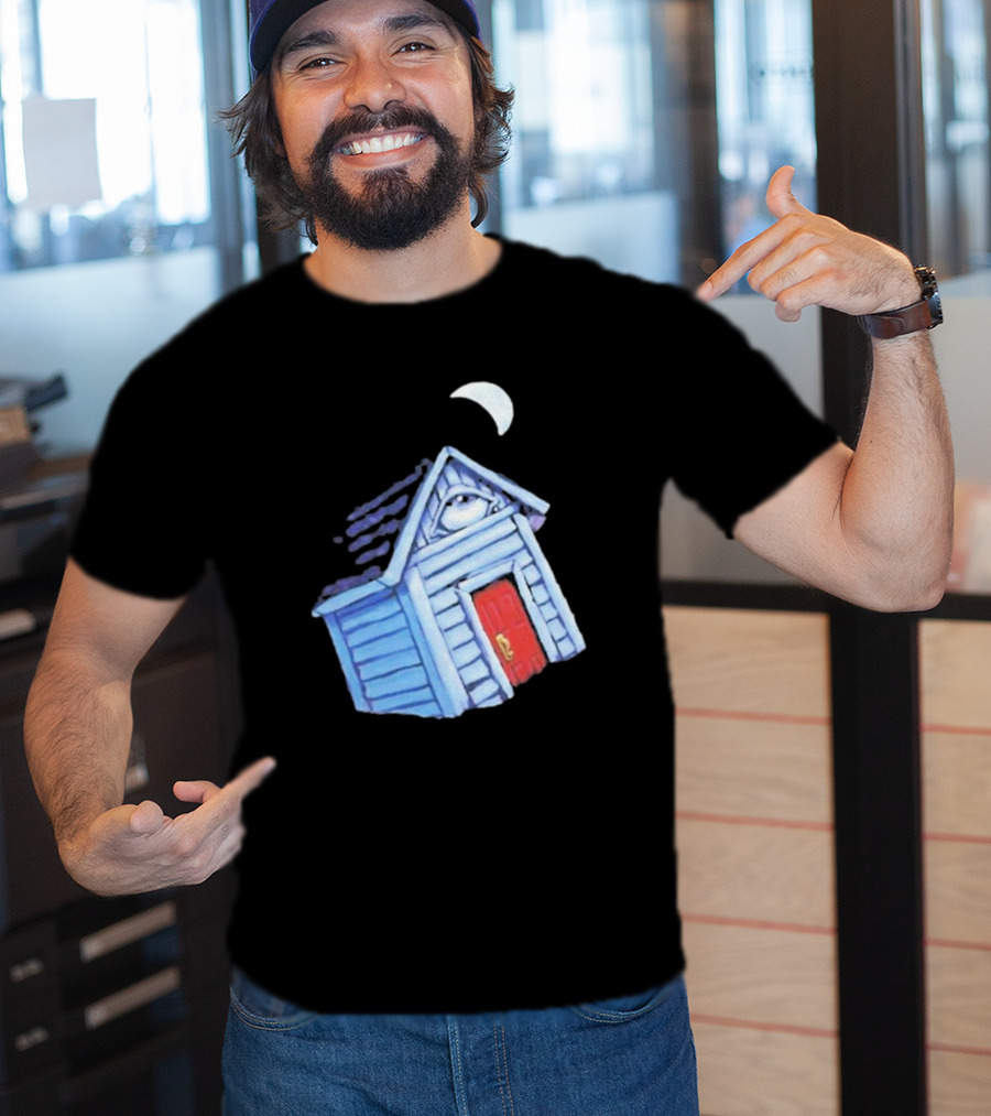 Turmoil Tinfoil Moon Eye House With Red Door T-Shirt