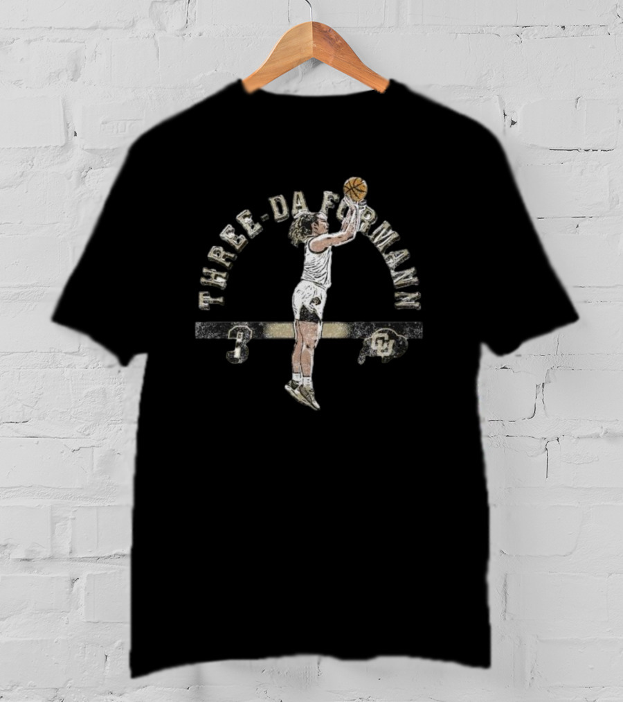 Three-da Formann Basketball Colorado CU Buffs Number 3 T-Shirt