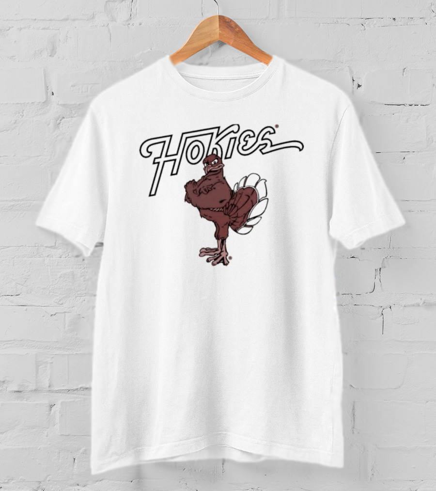 Virginia Tech Hokies Orange Hokie Bird T-Shirt