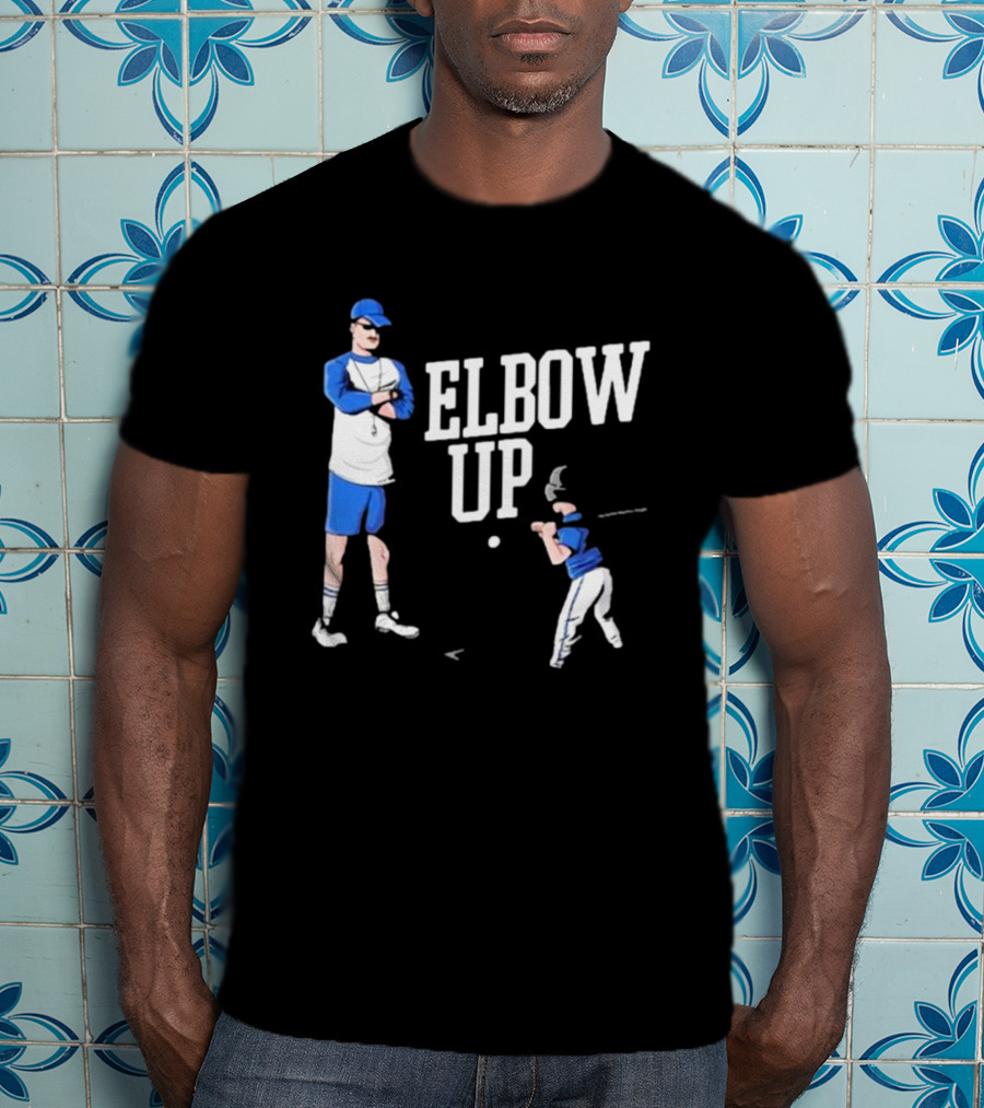 Middleclassfancy Baseball Coach Elbow Up T-Shirt
