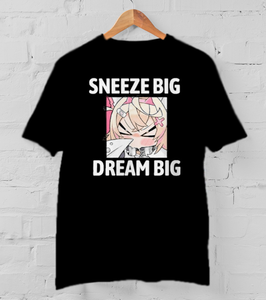 Sneeze Big Dream Big Mococo Anime Style Character T-Shirt