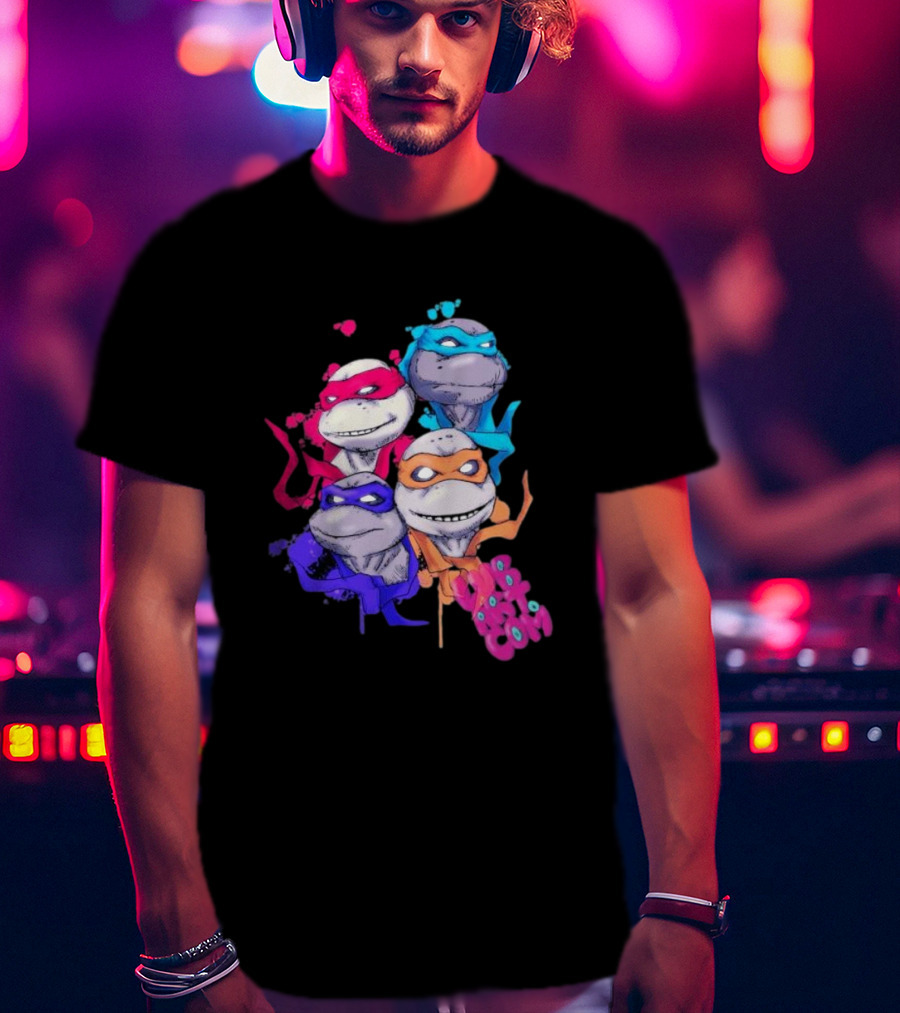 Neon TMNT Characters Pop T-Shirt