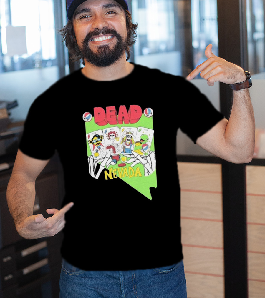 Dead Nevada United States Playing Cards Skeleton Hands T-Shirt