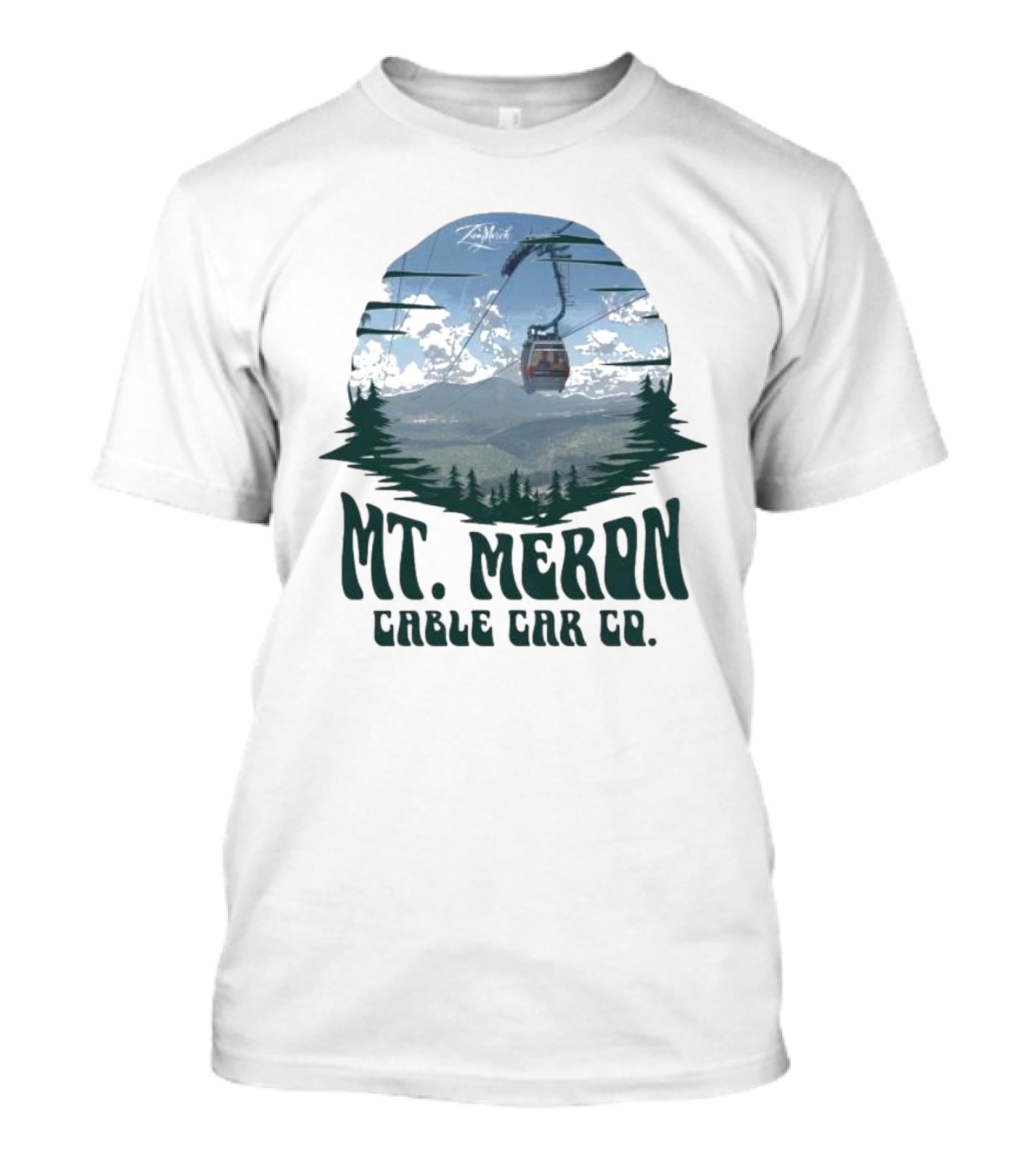 Mt Meron Cable Car Co Scenic Mountain Forest Adventure T-Shirt