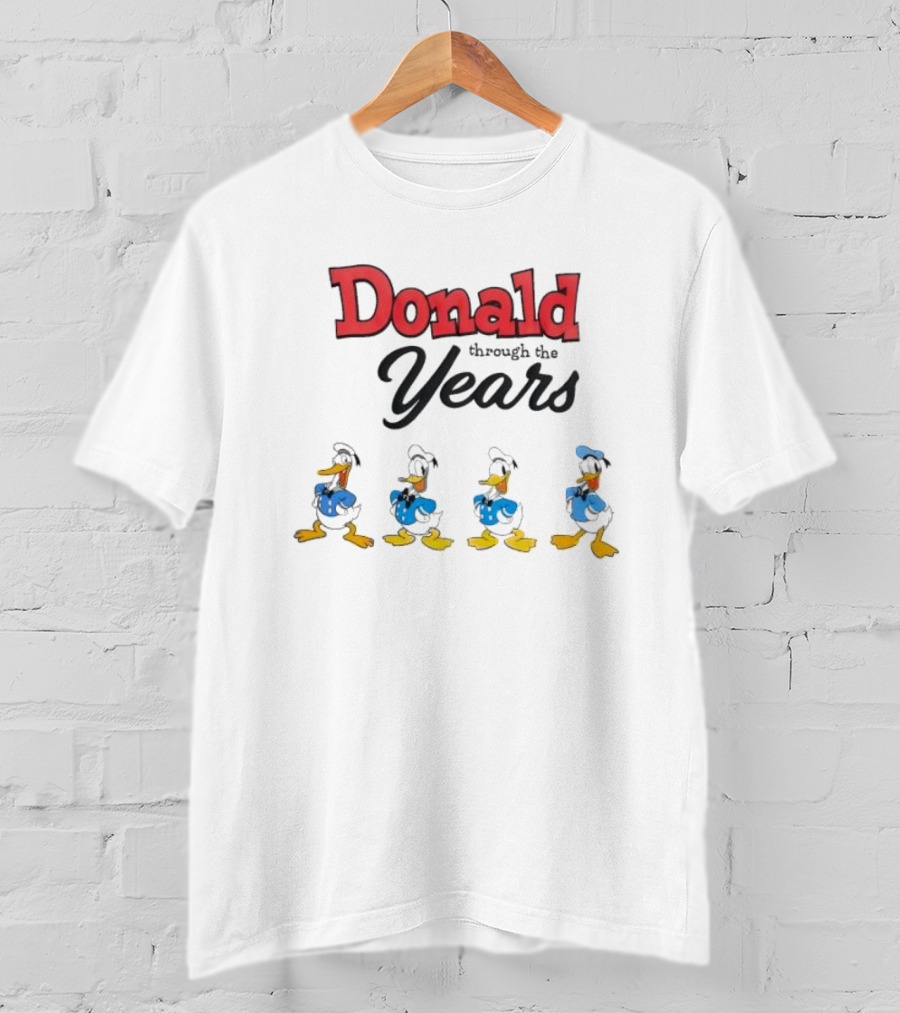 Donald Duck Through The Years Evolution Stages T-Shirt