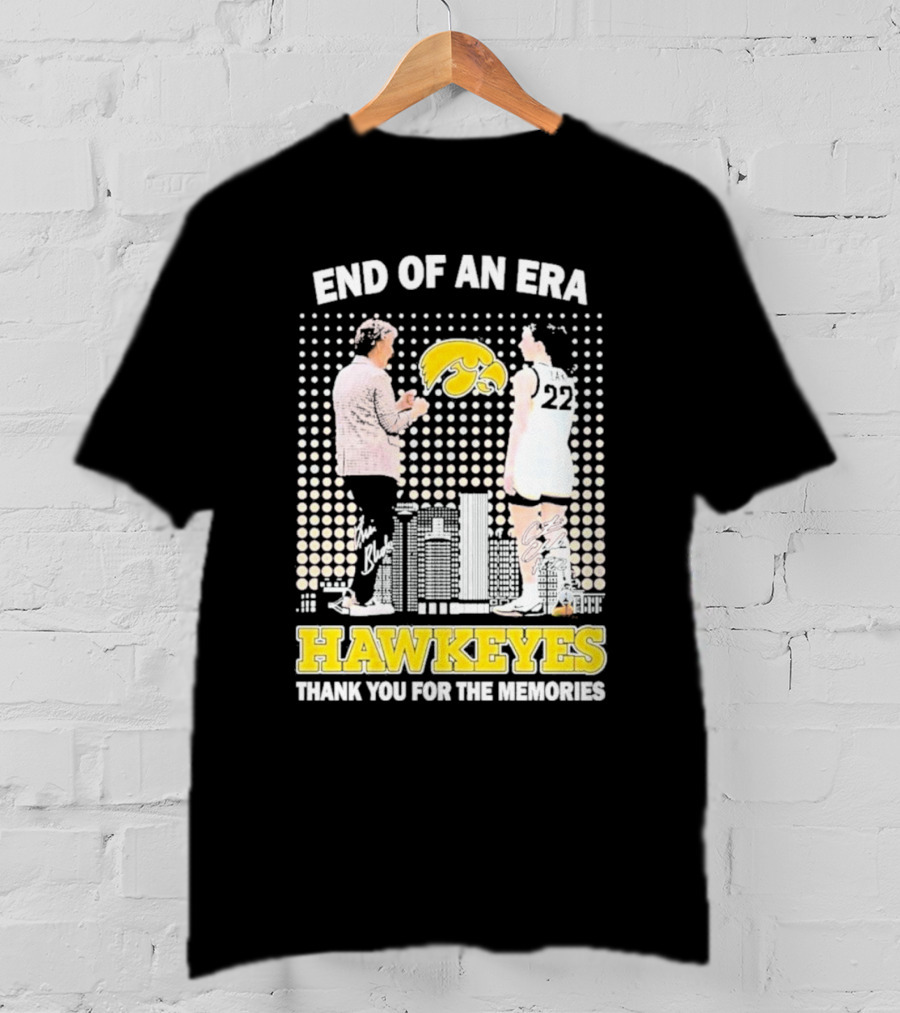 End Of An Era Lisa Bluder Hawkeyes Thank You For The Memories Basketball T-Shirt