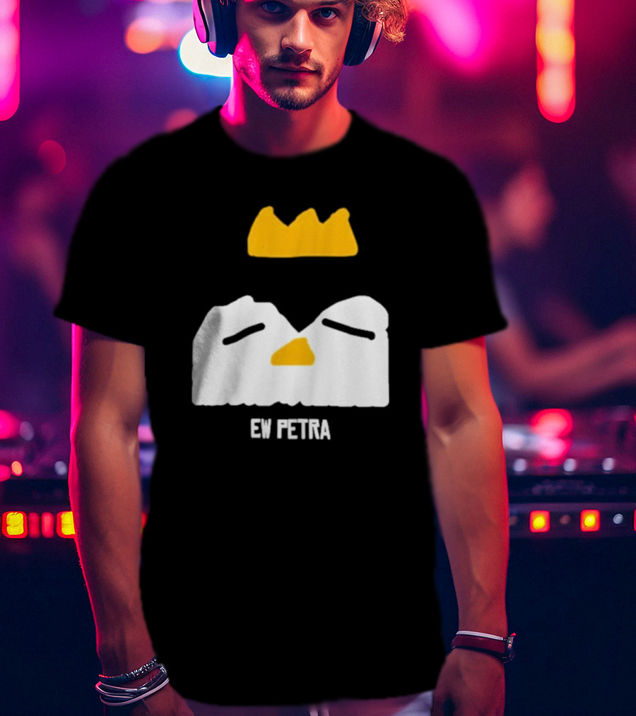 Petra Groaning Crown Face Icon Ew Text T-Shirt