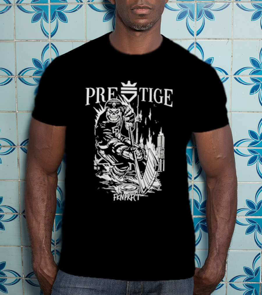 Prestige Fknprfct Toronto Hockey Player City Skyline T-Shirt