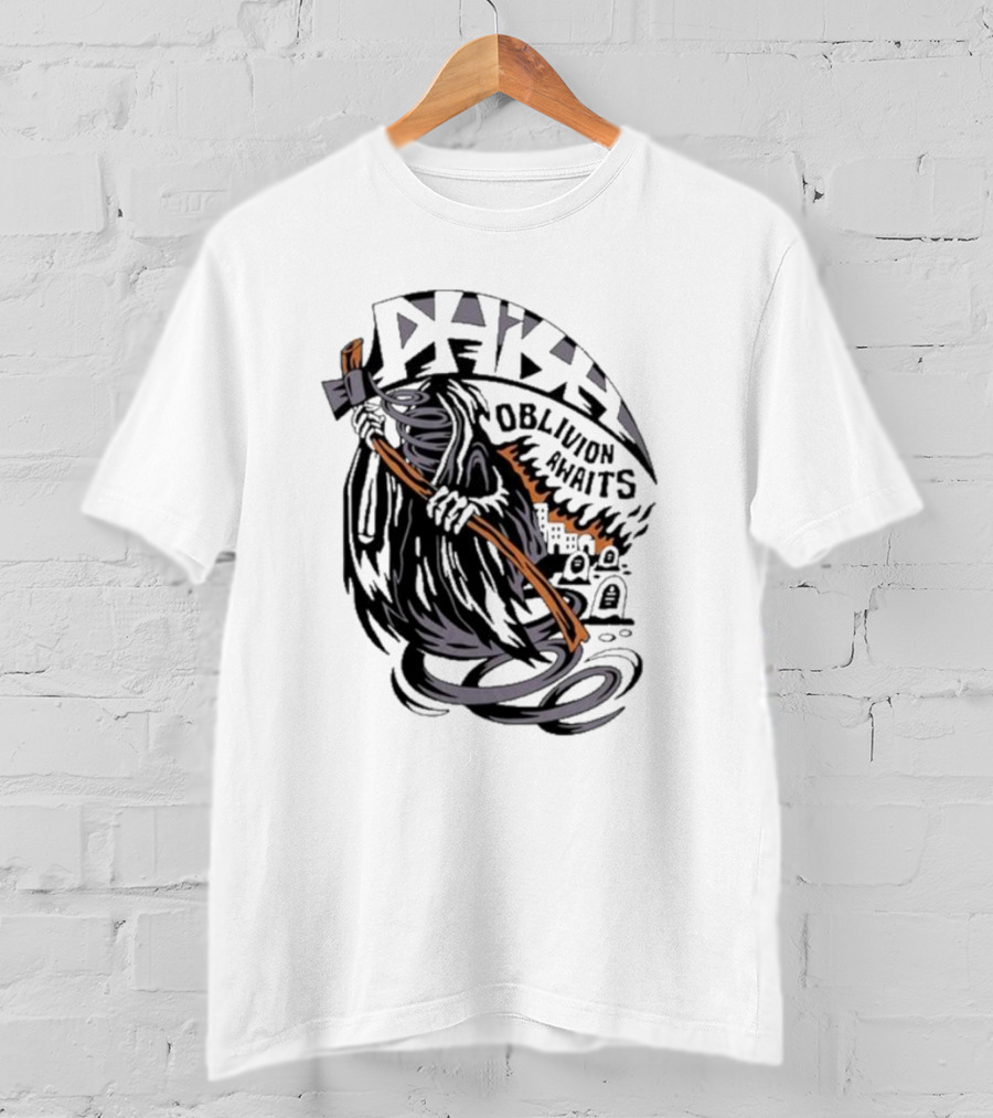 Dark Reaper With Scythe Oblivion Awaits Graves T-Shirt