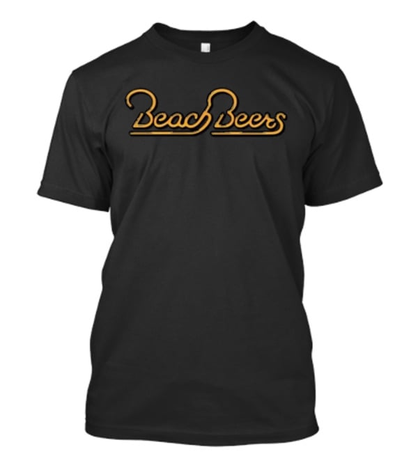 Beach Beers Retro Style Minimalist Script T-Shirt