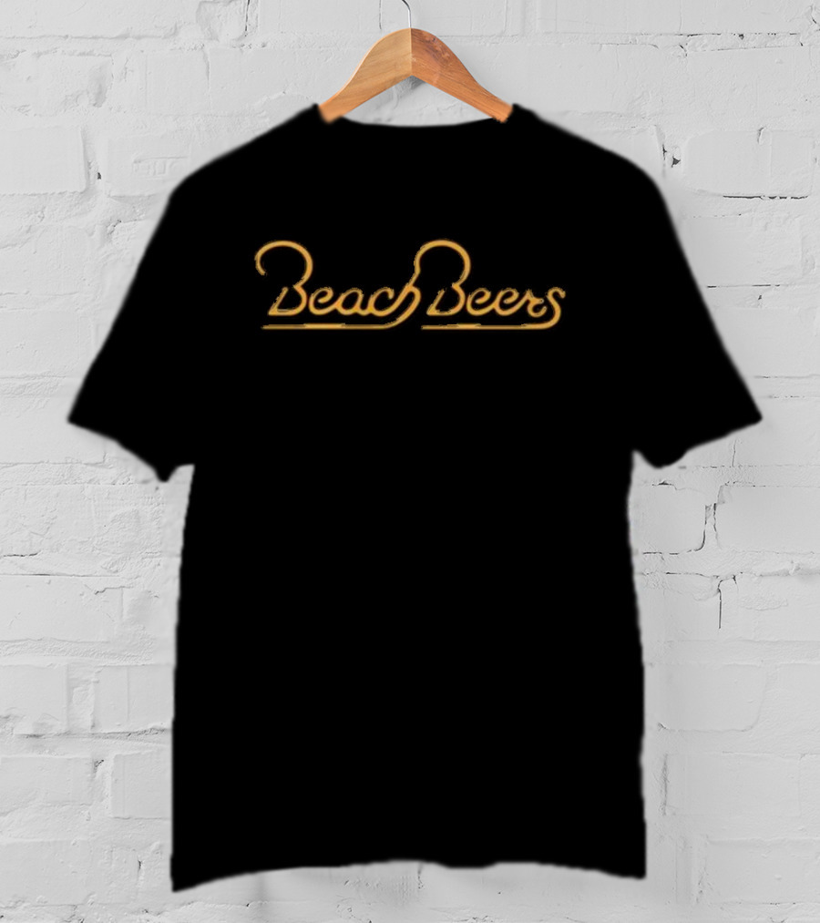 Beach Beers Retro Style Minimalist Script T-Shirt