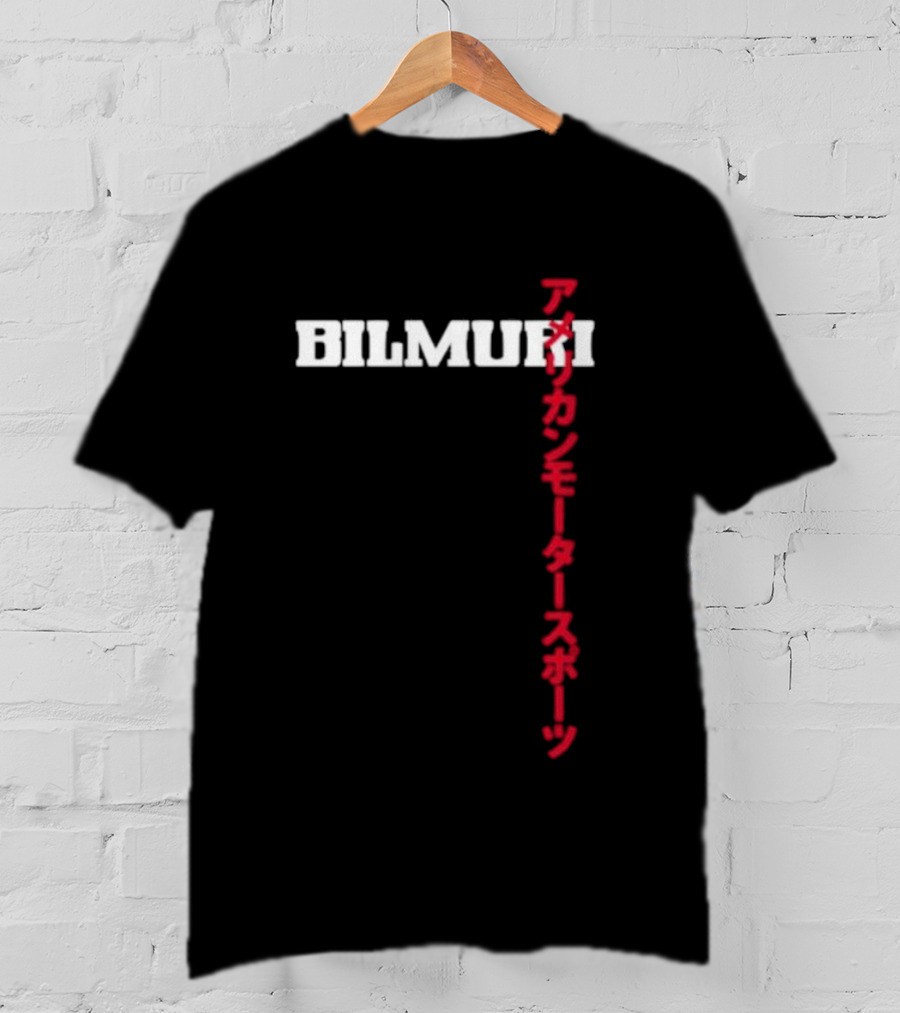 Bilmuri American Motorsports Japanese Text T-Shirt